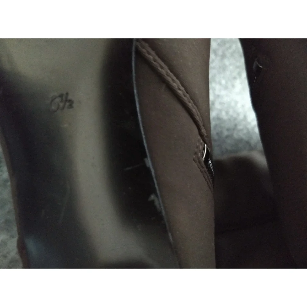 Gore-Tex Mid-Calf Boots Waterproof Women's 6.5 Chocolate Brown Square Block Heel
